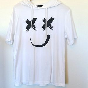 SHEIN mens graphic cartoon top with hoodie